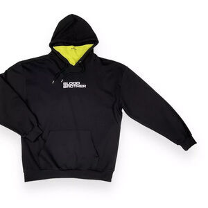 Blood Brother Hoodie Sweatshirt Mens Black Drawstring Long Sleeve Pullover B63